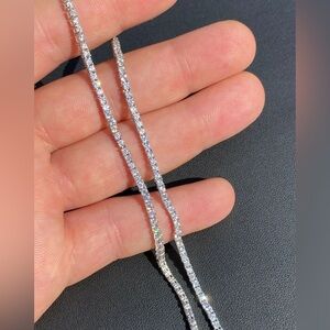 Tennis Necklace 2mm SOLID 925 Sterling Silver